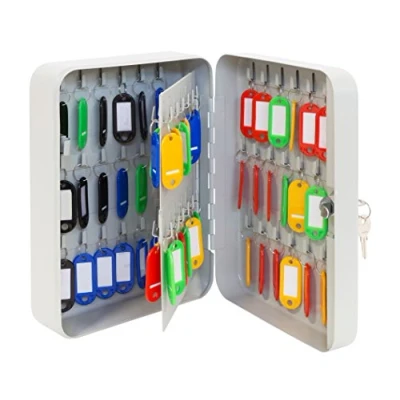 Imagen de Arregui PLL90 Armario de Llaves con Ganchos Fijos 90 Caja Seguridad Acero para Llaveros Incluidos Fácil Instalación en Pared 30 x 24 8 cm Gris