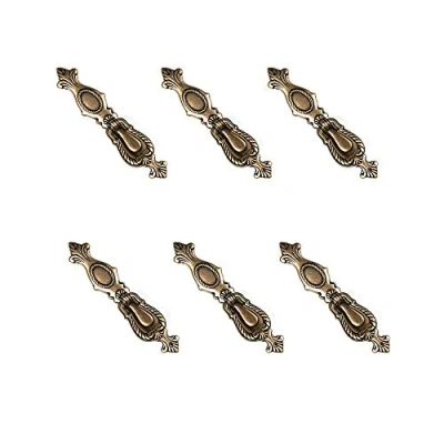 Imagen de 6 un. tirador péndulo bronce envejecido para mueble 122x25mm