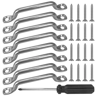 Imagen de 8 Piezas Bucles de Cubierta Kayak,Anclaje Pared,Piezas para Kayaks y Piraguas,Ganchos Techo,Argolla Acero Inoxidable,Anclajes Toldo,Utilizar Aparejar Barcos,Kayaks, Canoas