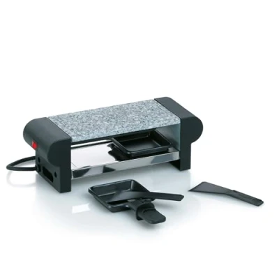 Imagen de Kela 66493 Raclette/Hot Stone Splügen, 350 W, Stoneware, Negro