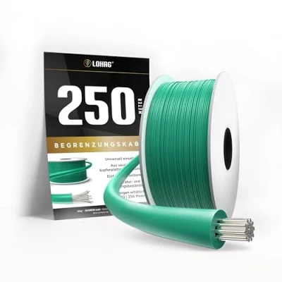 Imagen de lohag® Cable perimetral Universal de 250 m para cortacésped: Compatible con Robot cortacésped Gardena, Worx Landroid y Otros. cortacéspedes Accesorio Ideal tu