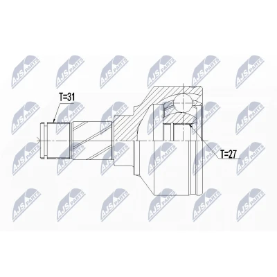 Imagen de NTY NPW VV 106 Junta Homocinética Caja de cambios manual Eje delantero, izquierda VOLVO: XC60 I