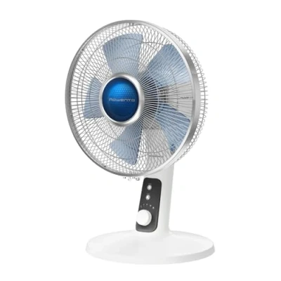 Imagen de Rowenta Turbo Silence Extreme + Ventilador de Mesa Silencioso, 40 W Potencia, 30 cm Diámetro, Modo Turbo, Oscilación Automática, 4 Ajustes, Función Noche, Con Aspas, Blanco VU2731