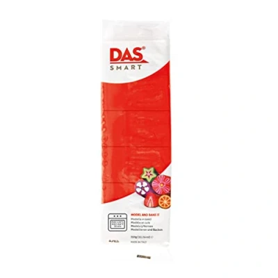 Imagen de DAS Smart, Pasta para modelar que se endurece al horno, 350g, Rojo Escarlata