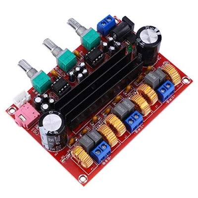 Imagen de Placa de amplificador, 2x50W + 100W 2.1 canales audio digital amplificador potencia 12V 24V TPA3116D2,
