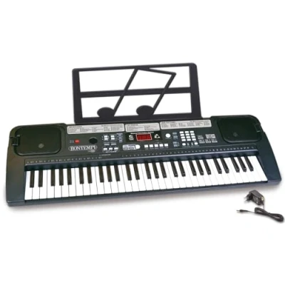 Imagen de Bontempi HarmonyKeys Teclado Digital de Paso Medio, 61 Teclas con conexión USB y Adaptador Red para una armonía, 700x230x70 mm, Multicolor, (16 6110)