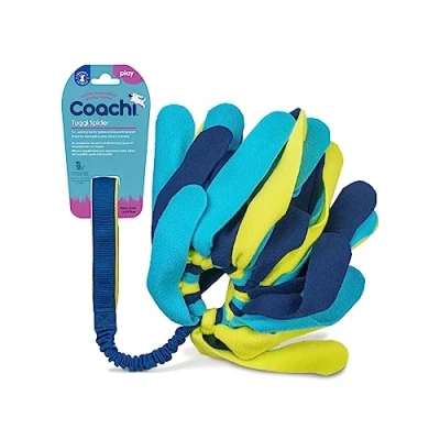 Imagen de Coachi Tuggi Spider, tira e molla, robusto duraturo, manico a per cani cuccioli, addestramento con ricompense, richiamo, scoraggia morsi masticazione eccessiva. Perfetto l’agilità.