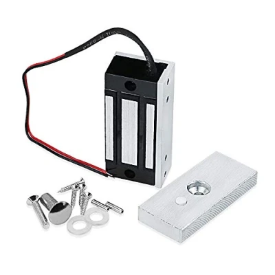 Imagen de Gaocinys cerradura electromagnética de control acceso, magnética electrónica DC12V a prueba fallos NC Mini puerta pequeña para sistema seguridad eléctrico