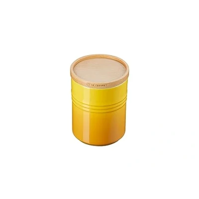 Imagen de Le Creuset Bote de almacenaje mediano Cerámica gres con tapa madera, gres, 540 ml, 10 cm, Nectar, 60825546720099
