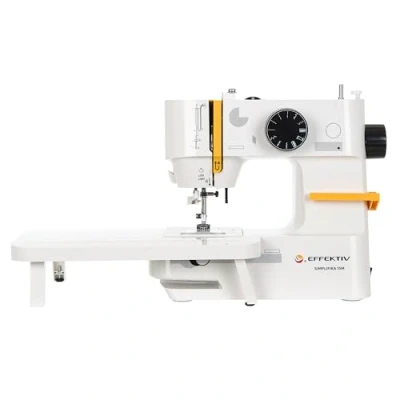 Imagen de EFFEKTIV Máquina de Coser Simplifika 15M, Potente, Versátil y Portátil, Ideal para Todo Tipo Telas, con 12 Puntadas, LED, Corte Automático Mesa Extensora