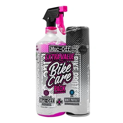 Imagen de Muc Off Kit de Limpieza Bicicleta, Dúo Cuidados Limpia y Protege tu Bicicleta Incluye 1 Litro Limpiador para Bicicletas 500 Ml Spray Protector Después del Lavado