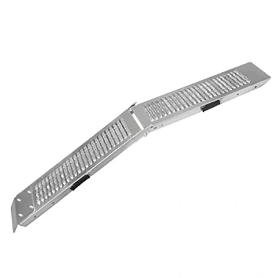 Imagen de 2 Rampas Plegables para Motos de Acero Duradero Carga Motocicletas 189cm Ancho x 6cm Alto 24 cm Fondo Peso Máximo 200kg con Asas Transporte y Correas Trinquete Gratis