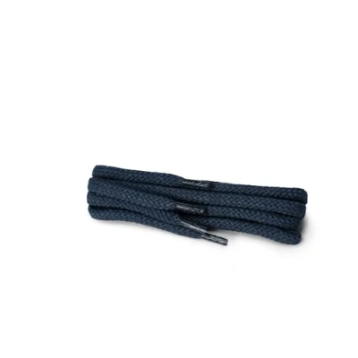 Imagen de Kaps cordones redondos, de algodón 100% duraderos, hechos en Europa, 1 par, colores y longitudes(100 cm 5 a 7 pares ojales / 57 Marine)
