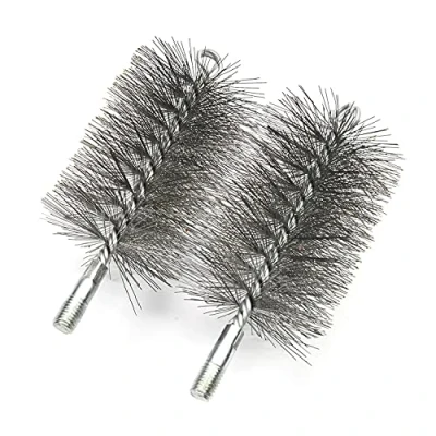 Imagen de Utoolmart Cepillo de limpieza tubos alambre acero 80 mm diámetro 160 longitud 2 piezas