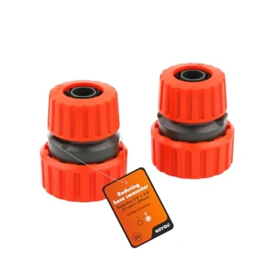 Imagen de MIVOS 2 x Acoplamiento de Manguera 1/2&quot; a 3/4&quot; Reductor Reparador Jardín Conector 1/2 Pulgadas (13 mm) 3/4 (19