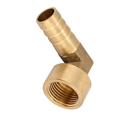 Imagen de Adaptador para Cocina de Gas Butano Conector Rosca Latón Codo Macho Espiga Manguera Unión g1 / 2 Aire/Agua/Combustible/Aceite/Gases Inertes(#2) (14mm)