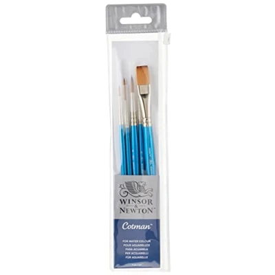 Imagen de Winsor &amp; Newton Cotman set de 5 pinceles incluye: Serie 111 n0, nº2, nº6, 333 nº1 y 666 13mm