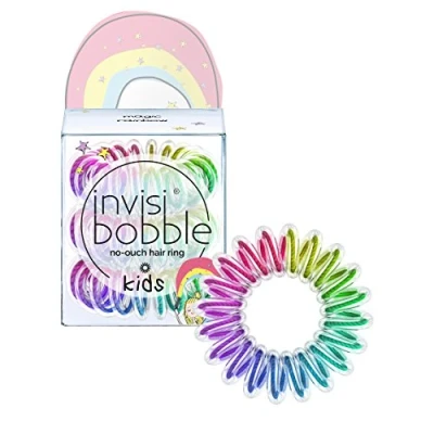 Imagen de invisibobble Kids Magic Rainbow, Children&#039;s Hair Scrunchie, Spiral High Wearing Comfortable, Water Repellent, Perfect for Children, Colourful Rainbow Colours, Pack of 3