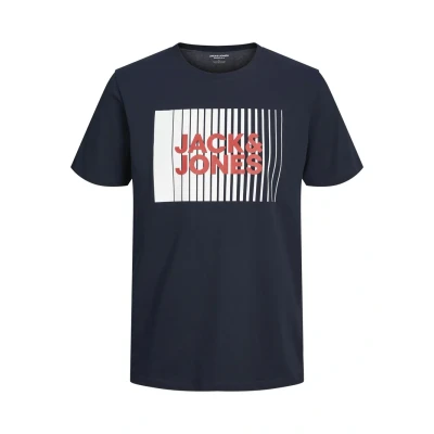 Imagen de Jack &amp; Jones Junior Jjecorp LOGO PLAY O NECK Camiseta estampada para niños, Talla: 12a, Navy blazer