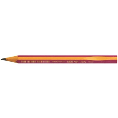 Imagen de BIC Kids Jumbo Triangular Learner Lápices de Grafito HB Diseño en Rosa, Caja 12 unidades