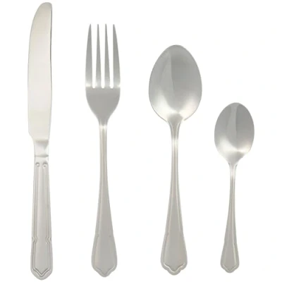 Imagen de Salter Juego de cubertería BW12426EU7 Richmond, 24 Piezas, Acero Inoxidable 18/10, Cuchillos, Tenedores, cucharas y cucharillas para 6 comensales, protección 50 años, Plateado, Stainless Steel