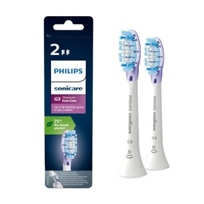 Imagen de Philips Sonicare HX9052/17 Pack de dos cabezales cuidado las encías, con tecnología RFID para Diamond Clean Smart, color blanco