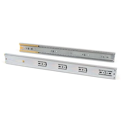 Imagen de EMUCA guías Laterales para cajones con rodamiento de Bolas 45mm x 400mm, Pack 5 Juegos extracción Total Cierre Suave