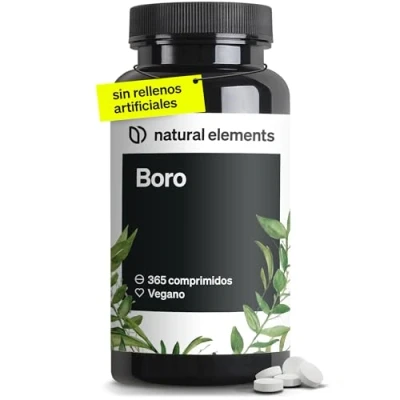 Imagen de boro puro alta dosificación de 3 mg por comprimido 365 comprimidos vegano, natural producido en Alemania y probado con cuidado laboratorio