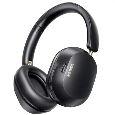 Imagen de UGREEN HiTune Max5c Auriculares Bluetooth Over Ear con Cancelación de Ruido Adaptativa, 5.4, Sonido Espacial, Hi Res Sound, EQ en la App, 75h Batería, Ajuste Cómodo, Conexión Dual (Negro)