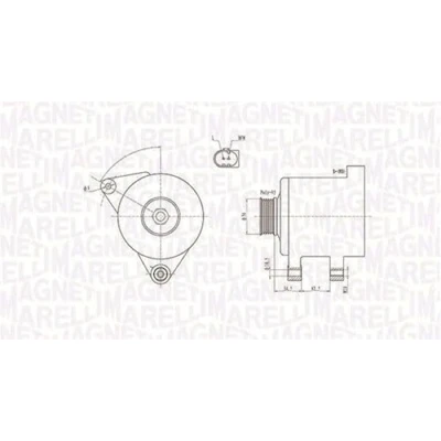 Imagen de MAGNETI MARELLI 063731546010 Alternador 12V 90A AUDI: A3 Hatchback, A4 B5 Berlina, A6 C5 VOLKSWAGEN: Passat GP Berlina