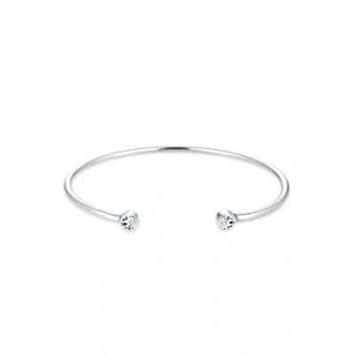 Imagen de Elli Pulseras Mujeres brazalete Geo Minimal con cristales en plata de ley 925