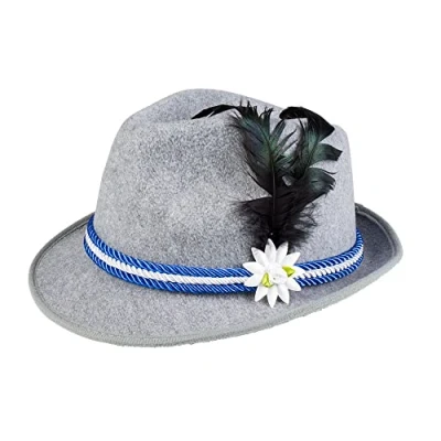 Imagen de Boland sombrero de fiesta popular, fieltro Con Cintas y flores, mujer bávara, tirolés, aCCesorio, disfraz, Carnaval, disfraCes