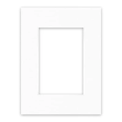 Imagen de nielsen Conservation Passepartout 1,5 mm, tamaño exterior 18x24 cm para cuadros 10x15 cm, blanco puro claro liso