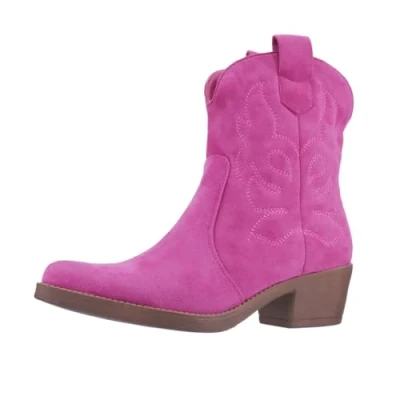 Imagen de Elara Botines Mujer Botas de Vaquero Chunkyrayan 301 A31 Fuxia Suede 37