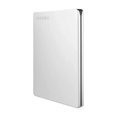 Imagen de Toshiba 1TB Canvio Slim Disco Duro Externo Portátil, Compatible con Windows y Mac, Tecnología USB 3.2. Gen 1, Acabado en Aluminio, Plata (HDTD310XS3DA)
