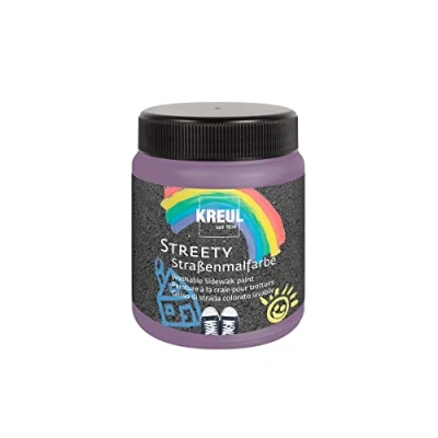 Imagen de KREUL 43106 Streety Street Color en Globo Morado Lavable para Pintar con brocha o Rodillo, Tiza líquida la Calle, Vegana, Papel, Multicolor, 200 ml (Pack of 1),