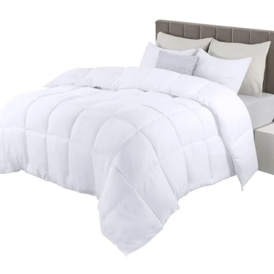 Imagen de Utopia Bedding Edredón 220x260 cm, Microfibra Sólido (Blanco)