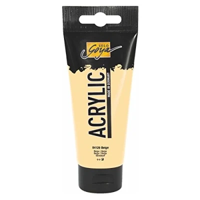 Imagen de KREUL 84129 Solo Goya Acrylic, Tubo, Pintura acrílica cremosa y versátil en Calidad de Estudio, a Base Agua, Secado rápido Mate, Buena cubrición, Color Beige, 100 ml (84129)