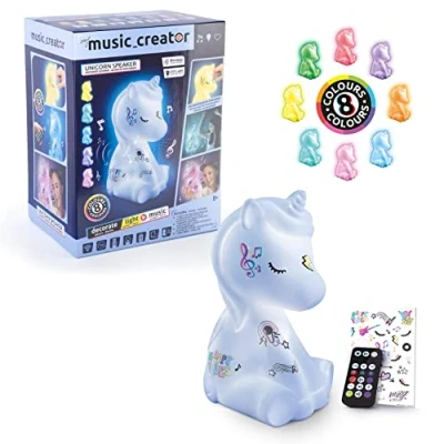 Imagen de Canal Toys Unicorn Light Speaker Unicornio Juguete Altavoz con luz para niñas/os, Dibujo Animado, Color (INF 006)