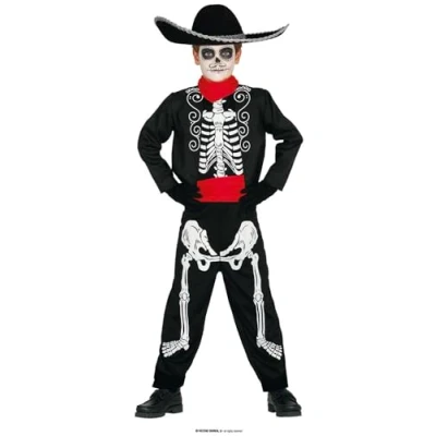 Imagen de FIESTAS GUIRCA Disfraz Esqueleto Mariachi Infantil Talla 5 6 Años