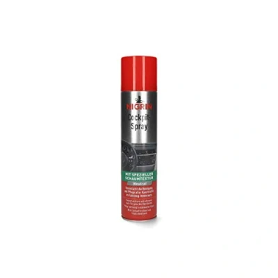 Imagen de NIGRIN Aerosol neutro de 400 ml, limpia y cuida plásticos, es resistente al polvo, mate, antiestático, espuma cuidado