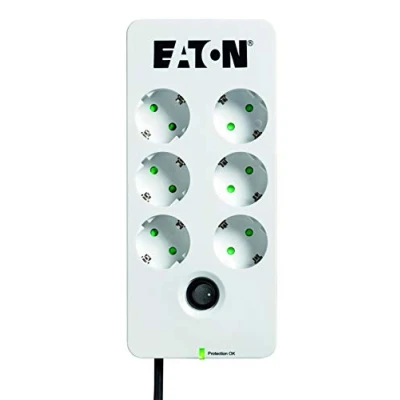 Imagen de Eaton Multi Enchufe/Pararrayos Protection Box 6 DIN PB6D enchufes Schuko Negro y Blanco