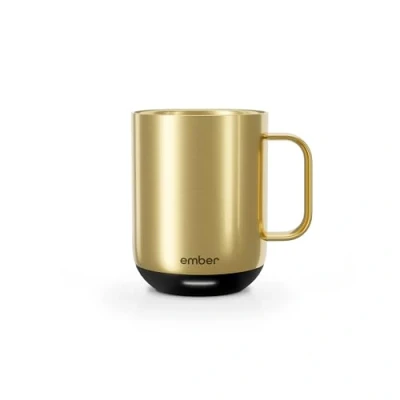 Imagen de Taza Inteligente Ember 2 con Control de Temperatura: 295 ml calefacción, Pantalla LED Inteligente, por aplicación, batería Recargable 1,5 h autonomía y diseño Mejorado, Oro