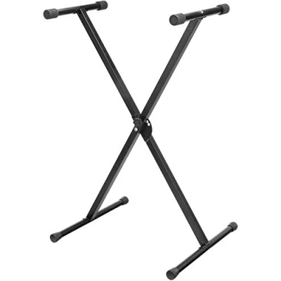Imagen de TPM F900520 SOPORTE DE TECLADO Y PIANO, PATAS PERFIL SIMPLE, NEGRO AJUSTABLE ALTURA GOMAS ANTIDESLIZANTES ROCKMUSIC ESPAÑA