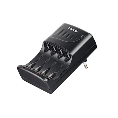 Imagen de Cargador para Pilas Hama 00223553, Universal, AA y AAA, Negro