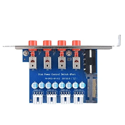Imagen de Richer R Disco Duro Interruptor de Control, IDE SATA 15P Alimentación Mecánico,HDD Power Switch para Computadora Escritorio con Posición Expansión 120 mm