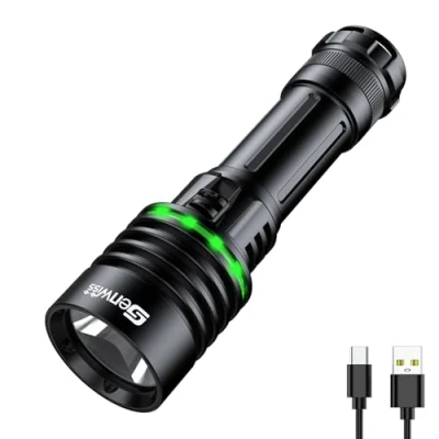 Imagen de Genwiss Linterna de buceo 2000 lúmenes, 150 m Luces subacuáticas IPX8 impermeable LED para linternas Profundidad nocturna