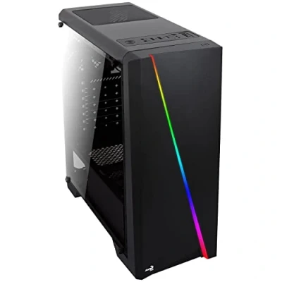 Imagen de Aerocool CYLON, Caja Ordenador ATX, LED RGB Flow Frontal + Ventana Lateral, Negro