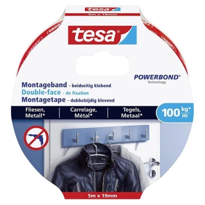Imagen de tesa Mounting Tape for Tiles &amp; Metal 100kg/m
