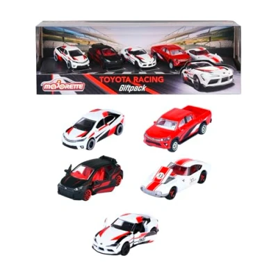 Imagen de Majorette Toyota Racing Set con 5 Coches Maquetas de en Metal Fundido a presión, Ruedas giratorias y suspensión, 7,5 cm, Juguete para niños Partir 3 años (212053189)